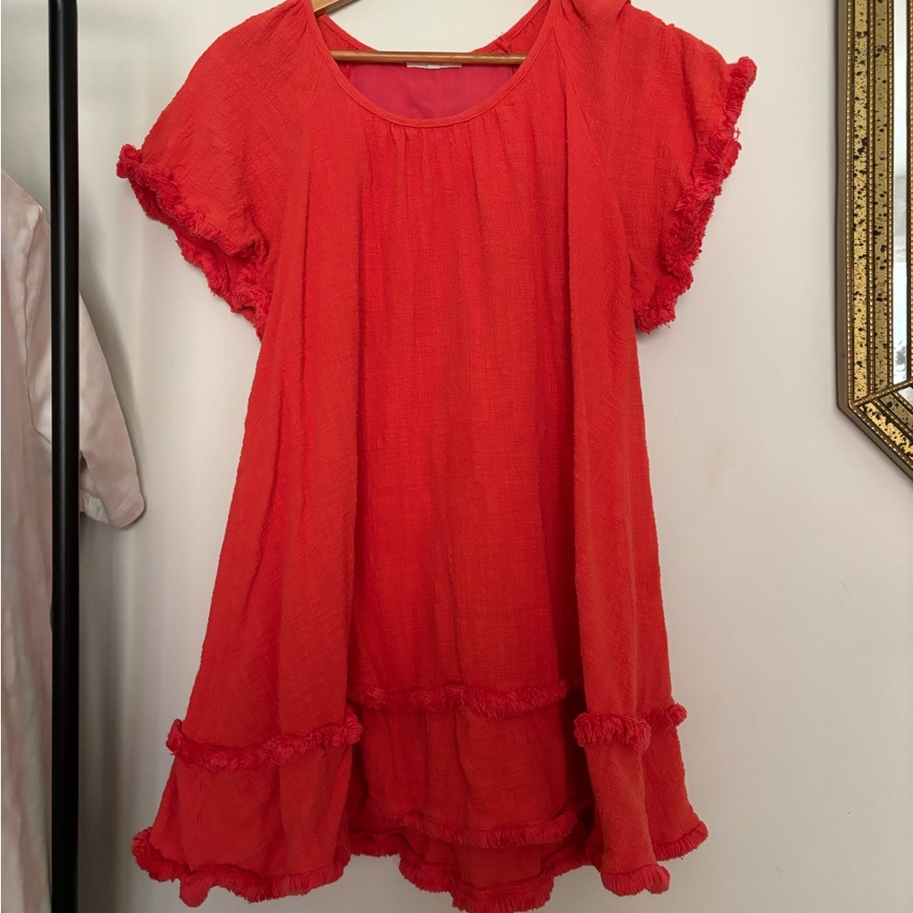 Anthropologie Red Dress Small - Picture 3 of 6